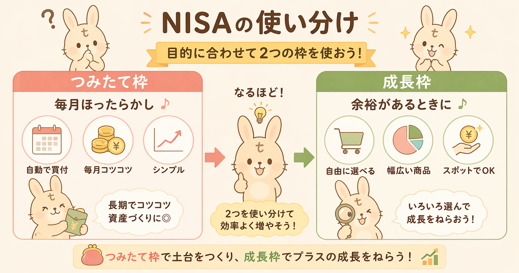 つみたて投資枠と成長投資枠の使い分け